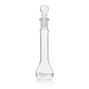 Globe Scientific 10mL Volumetric Flask Globe Glass Class A 6/Box 8200010