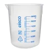 Eisco Premium 600mL Beaker - Polypropylene Plastic, Blue Screen Printed, 50mL Graduations ECH0139D