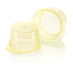 Globe Scientific Cap, Snap, 13mm, PE, for 13mm Glass and 12mm Test Tubes, Yellow Bag/1000 113143Y