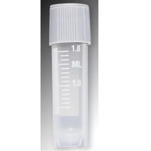Globe Scientific 2mL, Sample Tube, External Threads, PP, White Graduations BAG/1000 6052