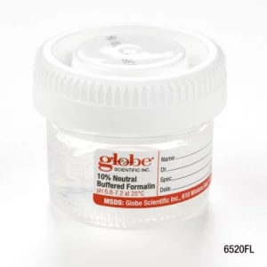 Globe Scientific Pre-Filled Click Close Container: 40mL (1.34oz) PP Filled with 20mL Case/96 6520FL