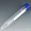 Globe Scientific Centrifuge Tube 15mL, Attached Blue PP Racked. 50/Rack, 10 Racks/Case Case/500 6286