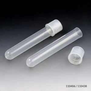 Globe Scientific Test Tube, 12 x 75mm, (5mL), PP, with Dual Position Snap Cap Case/1000 110406
