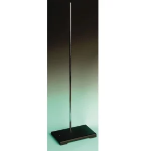 United Scientific 4" X 6"  Base With 18" Rod Two-Hole Support Stand W/ Rod, Stamped Steel SSB4X6-H2