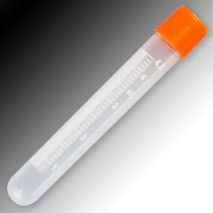 Globe Scientific 5mL, Sample Tube, External Threads, PP, White Graduations BAG/1000 6058