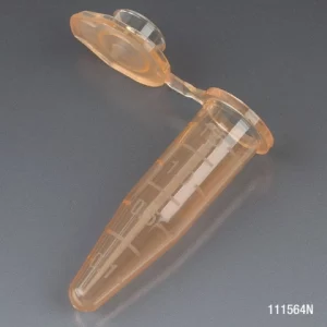 Globe Scientific 1.5mL Tube, PP, Attached Cap, ORANGE, Self-Standing Tamper Evident Bag/500 111564N