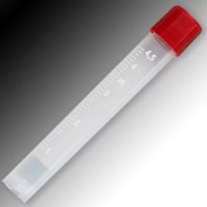 Globe Scientific 5mL, Sample Tube, External Threads, PP, White Graduations BAG/1000 6059