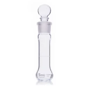 Globe Scientific 5mL Volumetric Flask Globe Glass Class A Wide Mouth 6/Box 8230005
