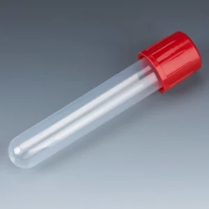 Globe Scientific Test Tube with Attached Red Screw Cap,PP, 250/Bag, 4 Bags/Case Case/1000 6148R