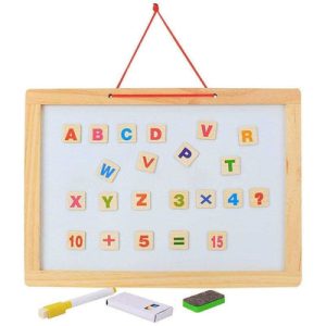 Magnetic Whiteboard + Chalkboard for Kids