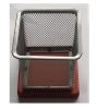 Mesh Pen Holder With Wooden Base