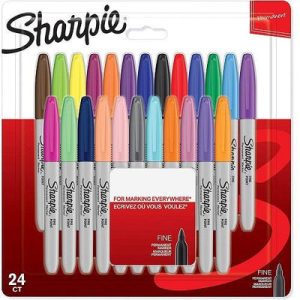 Sharpie Permanent Markers, Fine Tip Pack of 24