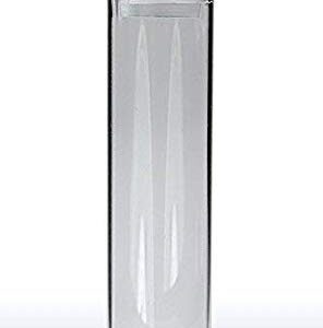 GLASS SPECIMEN TUBES FLAT BOTTOM WITH POLY STOPPER 50MM x 19MM