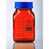 Amber Square Laboratory Reagent Bottle Clear Glass