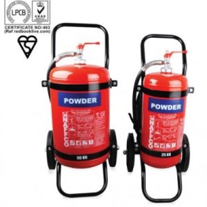 25Kg NAFFCO Mobile Dry Powder Fire Extinguishers