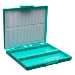 Slide Box with Hinged Cover 100 Slide Capacity - Polystyrene