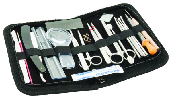 Dissection Set University 20 Pcs - Stainless Steel - Leather Storage Case