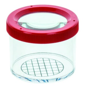 Round Bug Viewer with Magnifier Lid - 4x Magnification - Eisco Labs