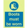 Boots Must Be Worn Sign-Photoluminscent