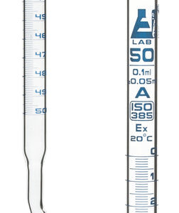 Burettes - PTFE Rota flow stopcock Class 'A' 50 ml Blue graduation
