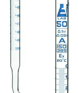 Burettes - PTFE Rota flow stopcock, Class-A, 10 ml, White Graduation