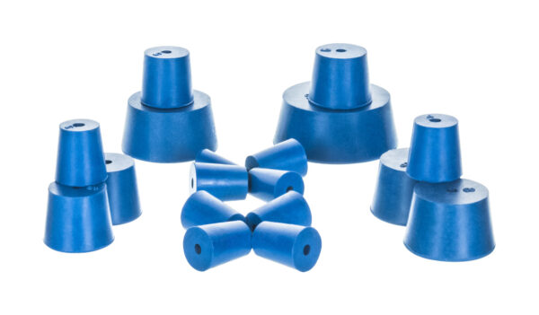 NEOPRENE STOPPERS - ONE HOLE BOTTOM 10MM, TOP 12.5MM, LENGTH 20MM