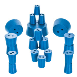 Neoprene Stoppers - ASTM - One and Two Hole  BOTTOM 13MM, TOP 17MM, LENGTH 25MM