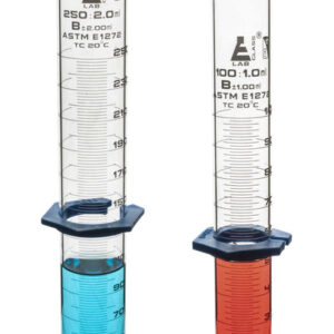 Measuring Cylinder, 2000ml - Class B, ASTM - White Graduations, Hexagonal Base - Borosilicate Glass - Eisco Labs