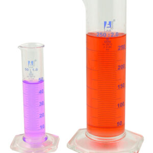 Measuring Cylinder, 1000ml - Class A - Squat Form, Blue Graduations - Borosilicate Glass - Eisco Labs