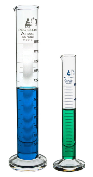 Measuring cylinder, 2000ML - class a, tolerance 10.00ML - borosilicate