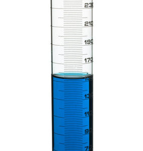 Measuring Cylinder, 250ml - Class A, Tolerance: ±1.00ml - Borosilicate Glass, White Graduations - Round Base - Eisco Labs