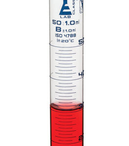 Measuring Cylinder, 1000ml - Class B - 29/32 Polypropylene Stopper - Round Base, White Graduations - Borosilicate Glass - Eisco Labs