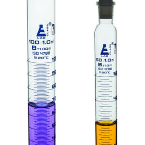 Measuring Cylinder, 2000ml - Class B - 34/35 Polypropylene Stopper - Hexagonal Base, White Graduations - Borosilicate Glass - Eisco Labs
