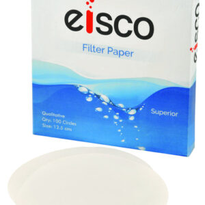 Eisco Labs Premium Qualitative Filter Paper, 11cm Dia., Medium Speed (85 gsm), 10μm (10 micron) Pore Size - Pack of 100