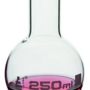 Boiling Flask, 250ml - Borosilicate Glass - Round Bottom, Narrow Neck (1.1" ID) - Eisco Labs