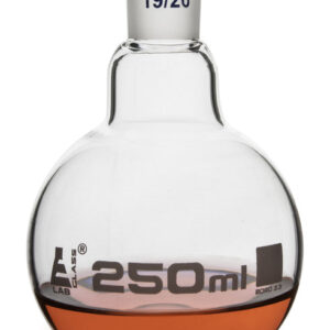 Florence Boiling Flask, 50ml - 29/32 Interchangeable Joint - Borosilicate Glass - Round Bottom - Eisco Labs