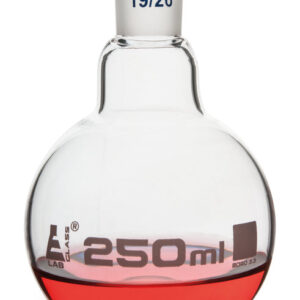 Florence Boiling Flask, 250ml - 19/26 Interchangeable Joint - Borosilicate Glass - Round Bottom - Eisco Labs