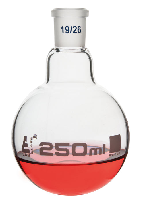 Florence boiling flask, 250ML - 19/26 interchangeable joint - borosilicate