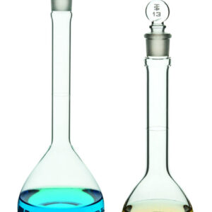 Volumetric Flask, 10ml - Class B, ASTM - Tolerance ±0.040 ml - Glass Stopper -  Single, White Graduation - Eisco Labs