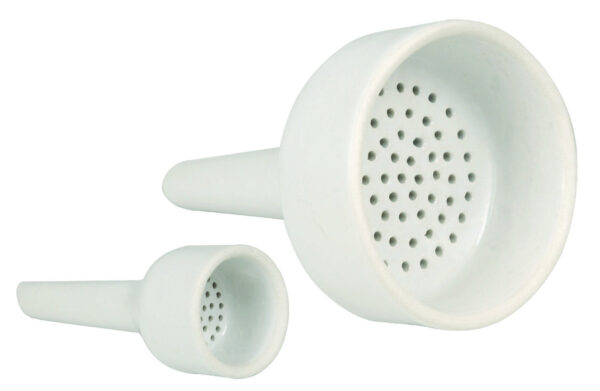 Buchner Funnel, 3.5cm - Porcelain - Straight Sides, Perforated Plate - Eisco Labs