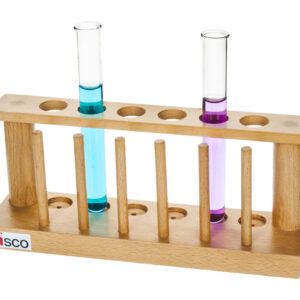 Test Tube Support - 6 place with draining pins Wooden