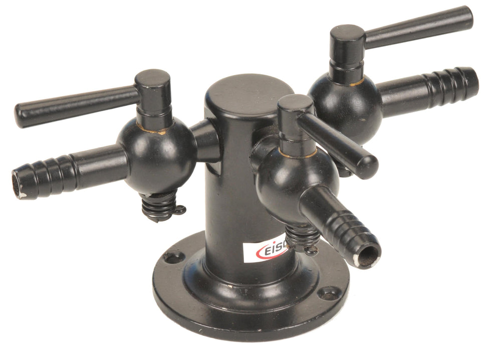 Gas Tap Brass Three Way