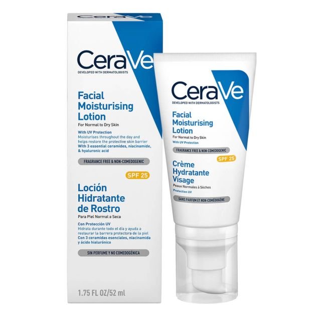 CeraVe Crème Hydratante Visage SPF 50, 52 ml