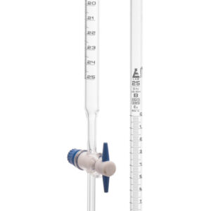 Burettes - PTFE Key stopcock Class 'B' 25 ml White graduation