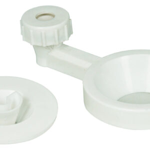 Funnel Holder, Double - Polypropylene - For Funnels 1-6" Diameter - Grips Rods of 0.37-0.5" Diameter - Eisco Labs