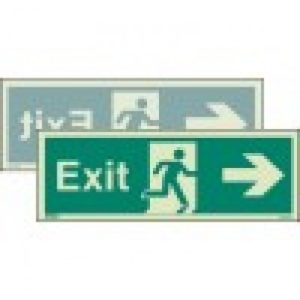 Double Sided Exit Sign- Photoluminescent