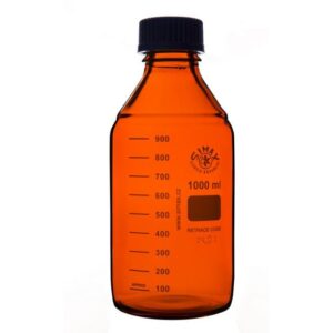 Simax® Screw Top Reagent Bottle, Amber Glass: 1000ml - Pack of 10  Pack of ten