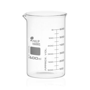 Philip Harris Glass Beaker Squat Form: 600ml - Pack of 6 Pack of six