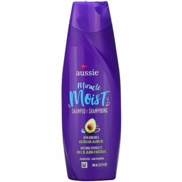 Aussie Miracle Moist Shampoo Avocado & Jojoba Oil 12.1 Fl Oz