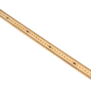 Meter Scale, Half Meter - Hardwood, Premium - Metal End - Horizontal reading - Eisco Labs
